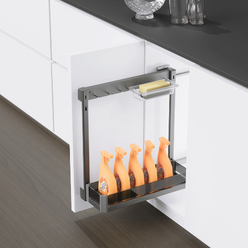 Soft Close Glass Detergent Pull Out