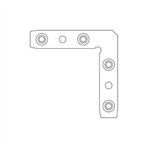 90' Connector for 45mm Glass Profile